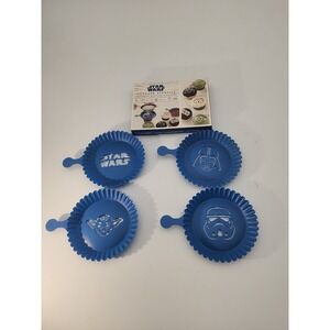 Williams‎ and Sonoma Star Wars Cupcake Stencils Logo and 3 Characters Orig. Box